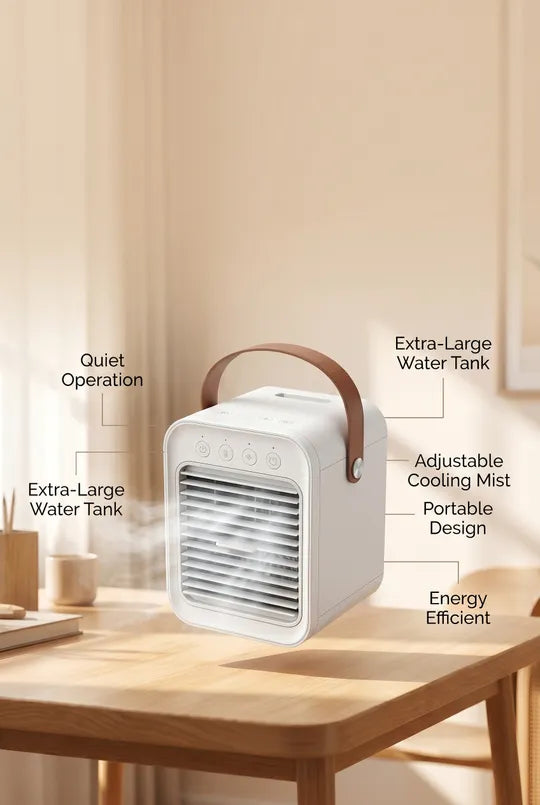 ArcticBreeze 3-in-1  Portable Air Cooler, Humidifier & LED Night Light