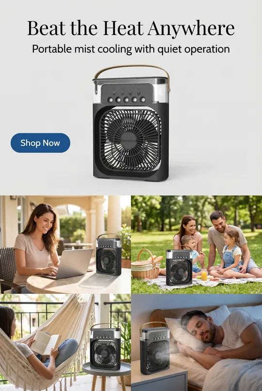 ArcticBreeze 3-in-1  Portable Air Cooler, Humidifier & LED Night Light